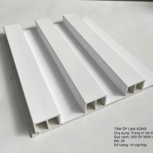 Tấm nhựa lam sóng màu trắng 3 sóng cao- mã 26