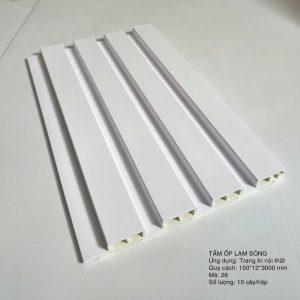 Tấm ốp lam sóng màu trắng 4 sóng- mã 26
